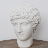 Greek head in matt white plaster