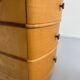 Old beech desk in art deco style with drawer, vintage 60s