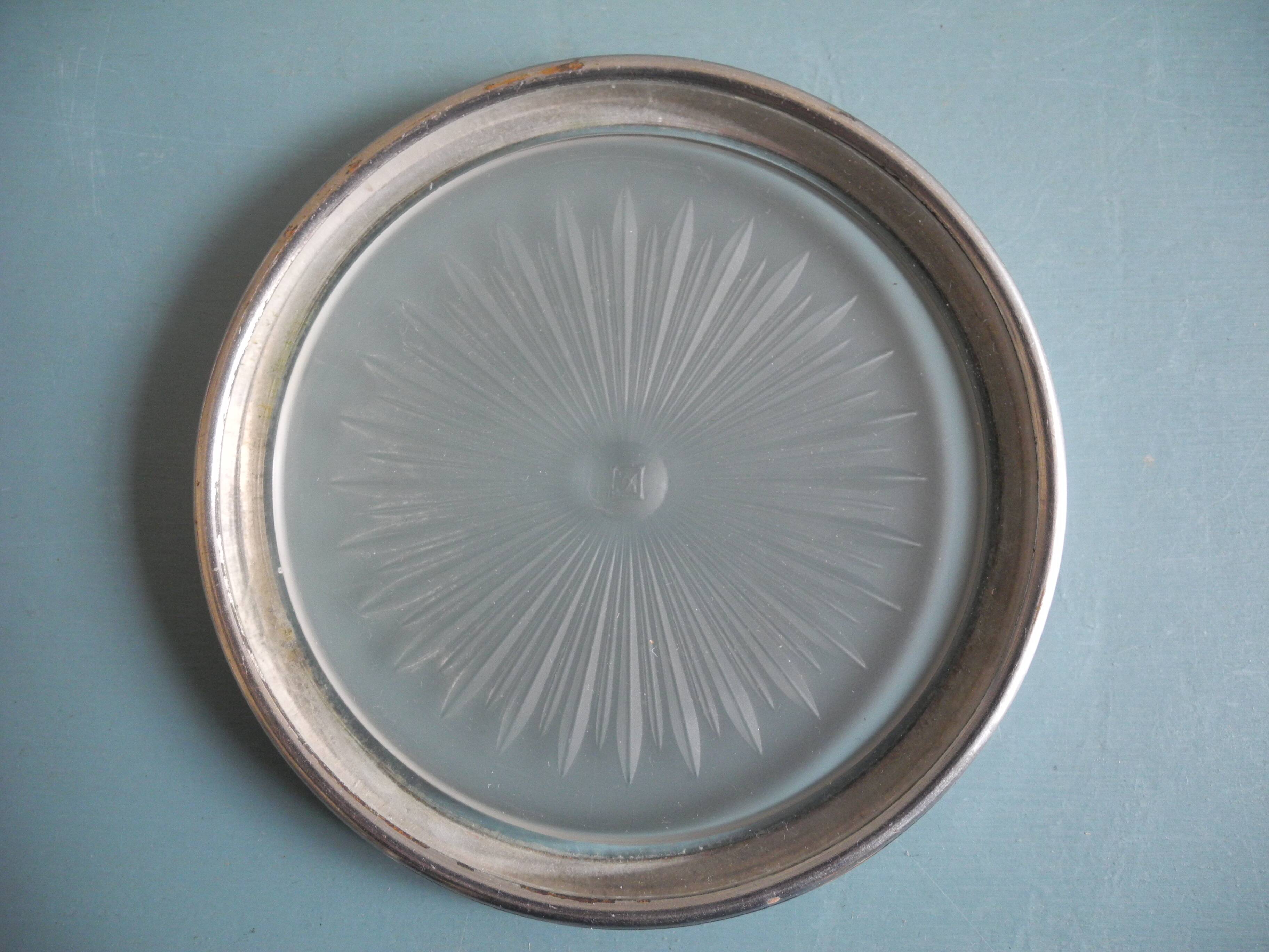 vintage bottle coaster Maure-Vieil glassware