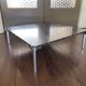 Table basse vintage et moderniste Rolf Benz en marbre et acier