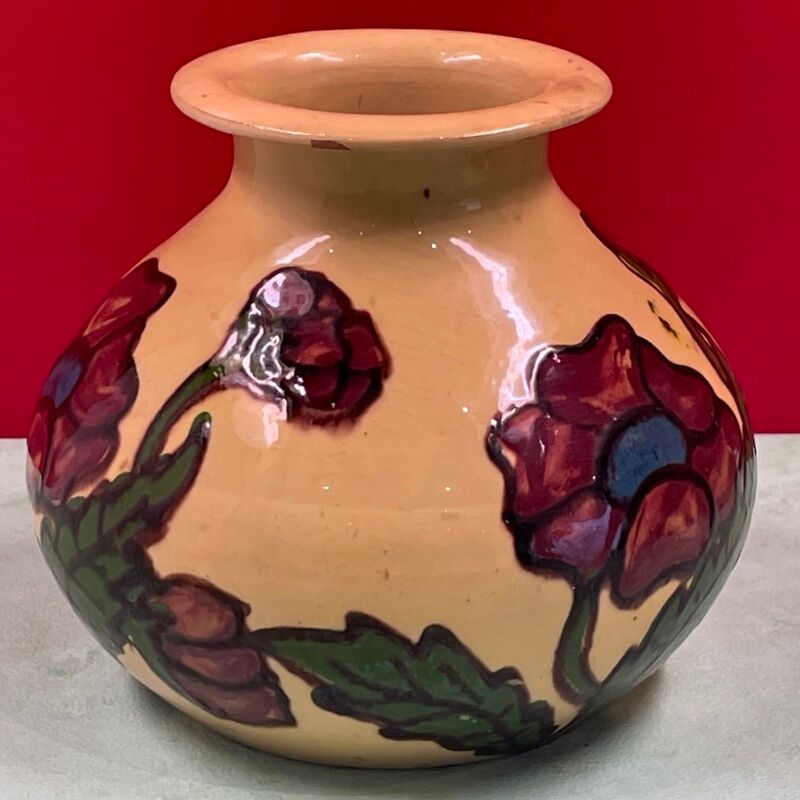 Vase signed sispa, savoie art deco h 14 cm