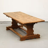 Rustic farmhouse oak refectory coffee table