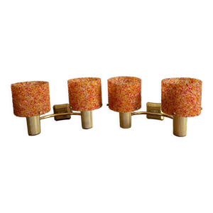 Paire d'appliques vintage - orange