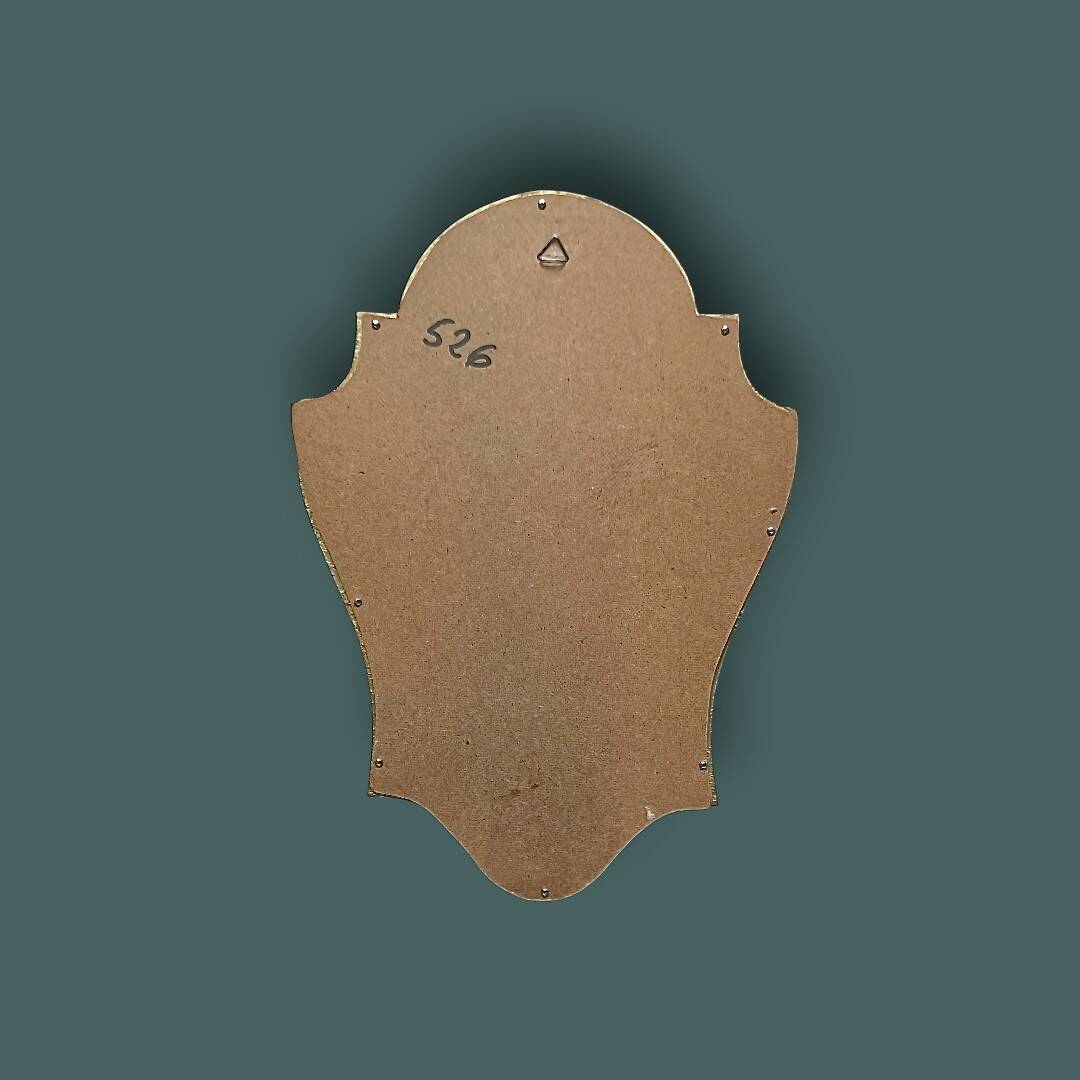 Antique mirror in gilded resin, shaped with curves – neoclassical style