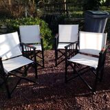 4 canvas armchairs