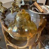 Yellow amber glass bell.old