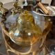 Yellow amber glass bell.old