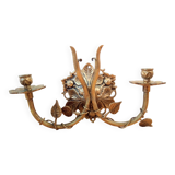 Bronze candle holder wall light