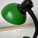 Green Aluminor articulated desk lamp from the 70s