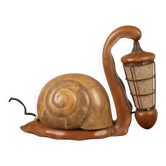 Aldo Tura Parchment Snail Table Lamp Mid Century 1940