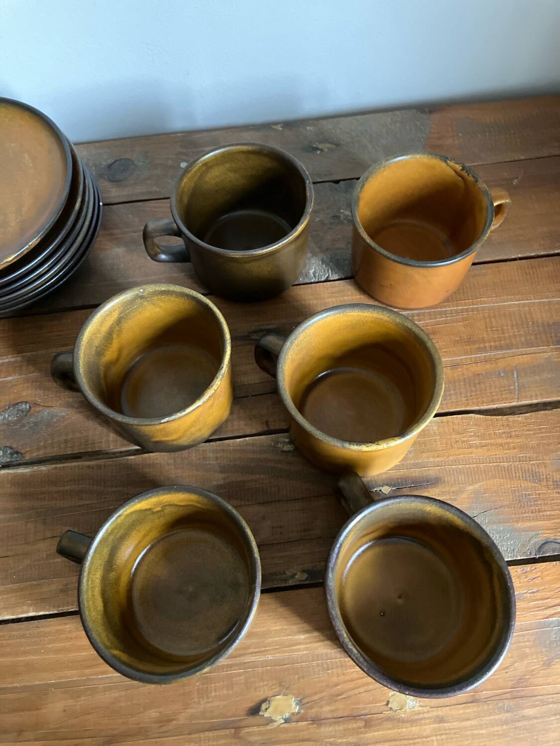 6 West German coffee cups