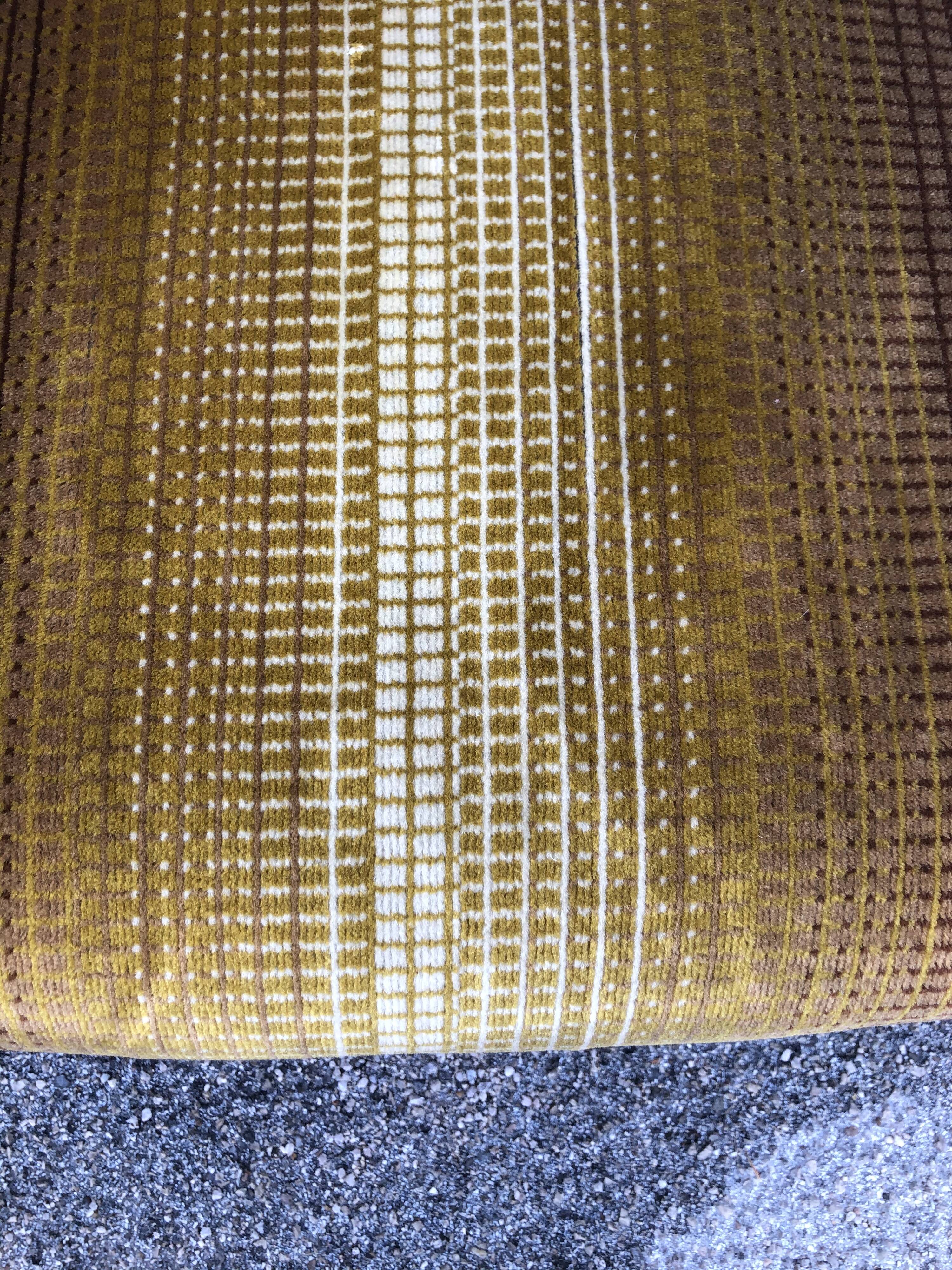 Striped velvet armchair