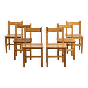 Set of six chairs Maison Regain, circa 1970