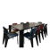 Table de réunion Oto avec 8 chaises