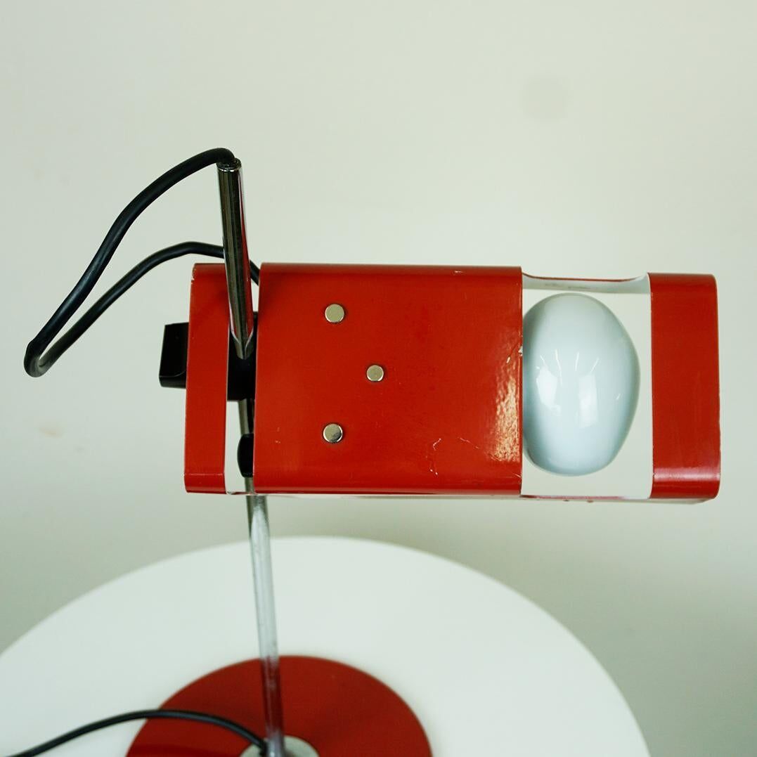 Red Spider Table Lamp by Joe Colombo for O-Luce Italy