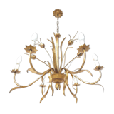 Golden metal leaf and flowers