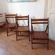 4 chaises bois vintage pliantes