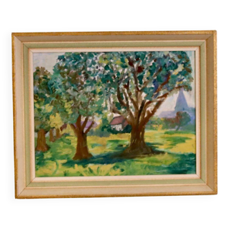 « Maison obscurcie par les arbres » par A. Akalsson