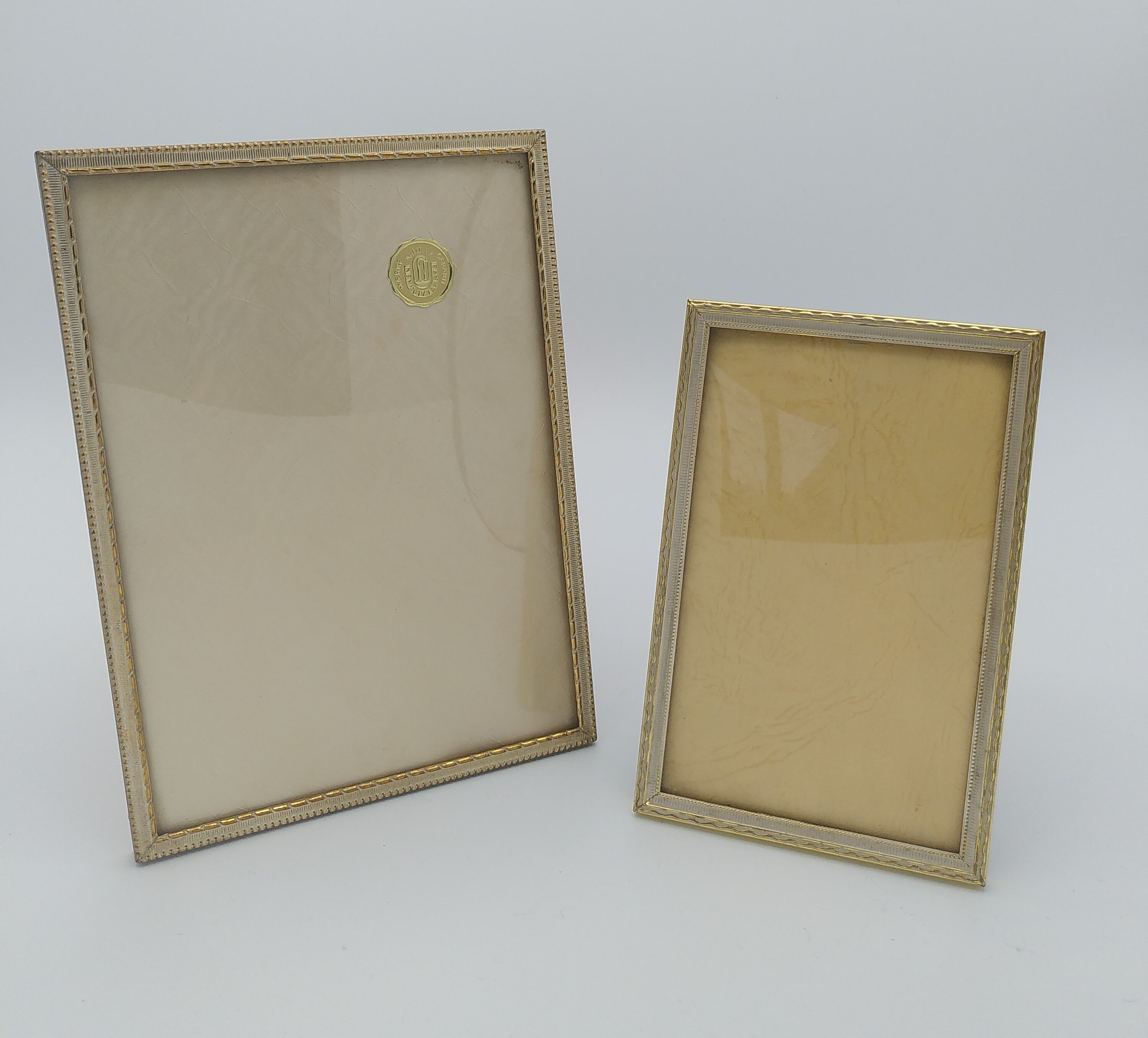 Gilded frames with curved glass, Denmark - 50s