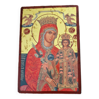 Sacred icon print of Byzantine art