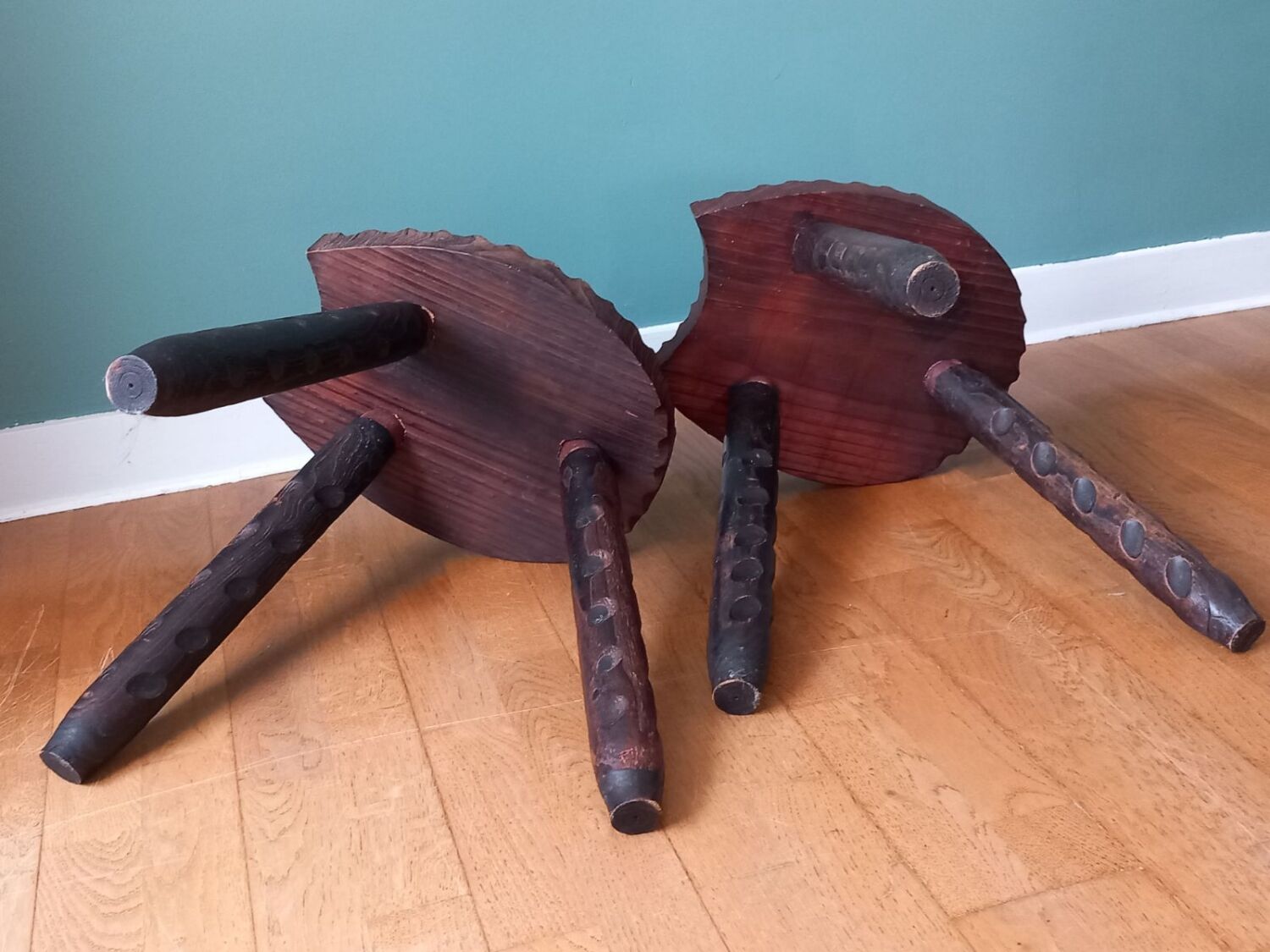 Pair of brutalist tripods