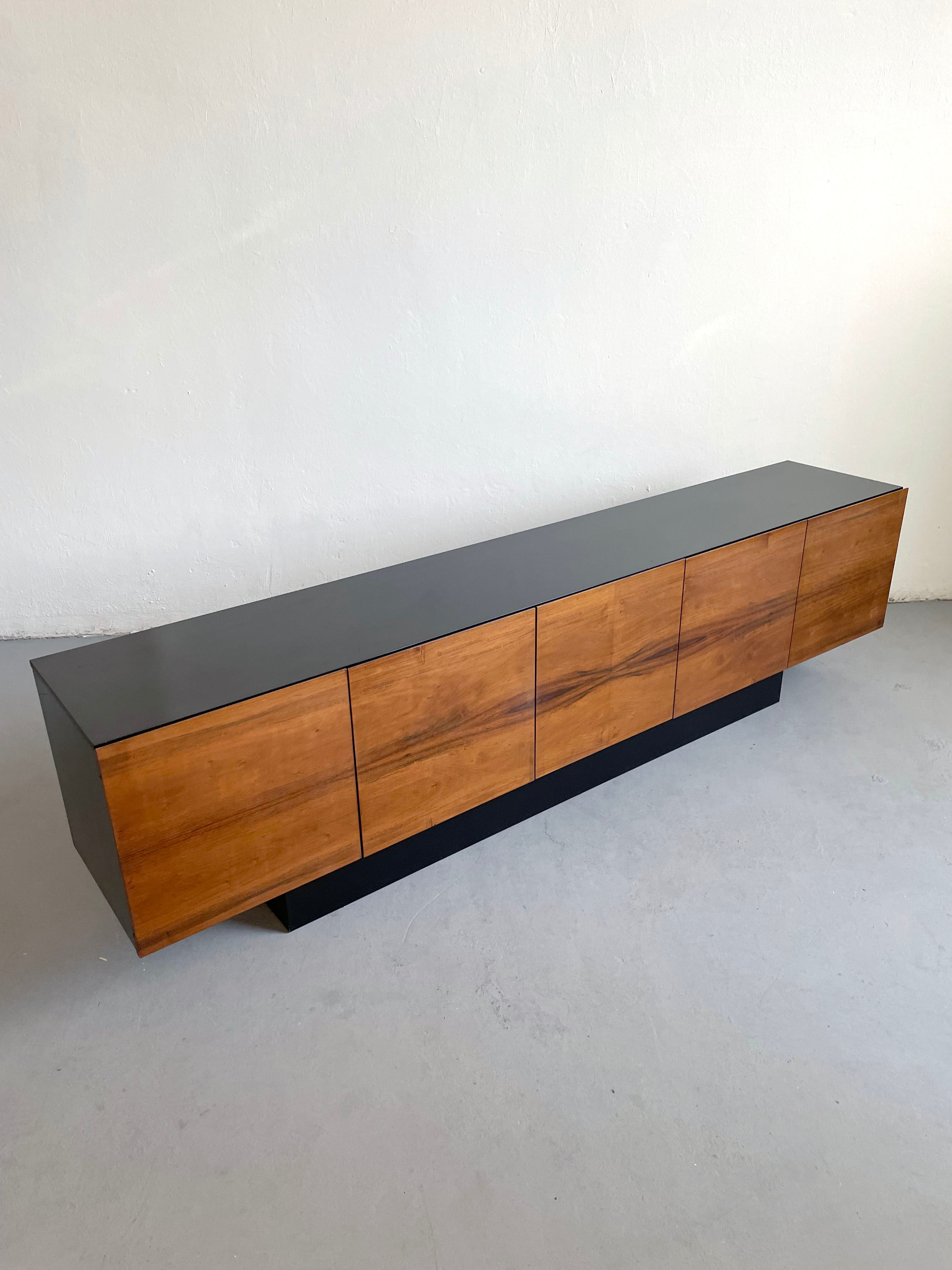 Mid century modern sideboard credenza brazilian rosewood veneer