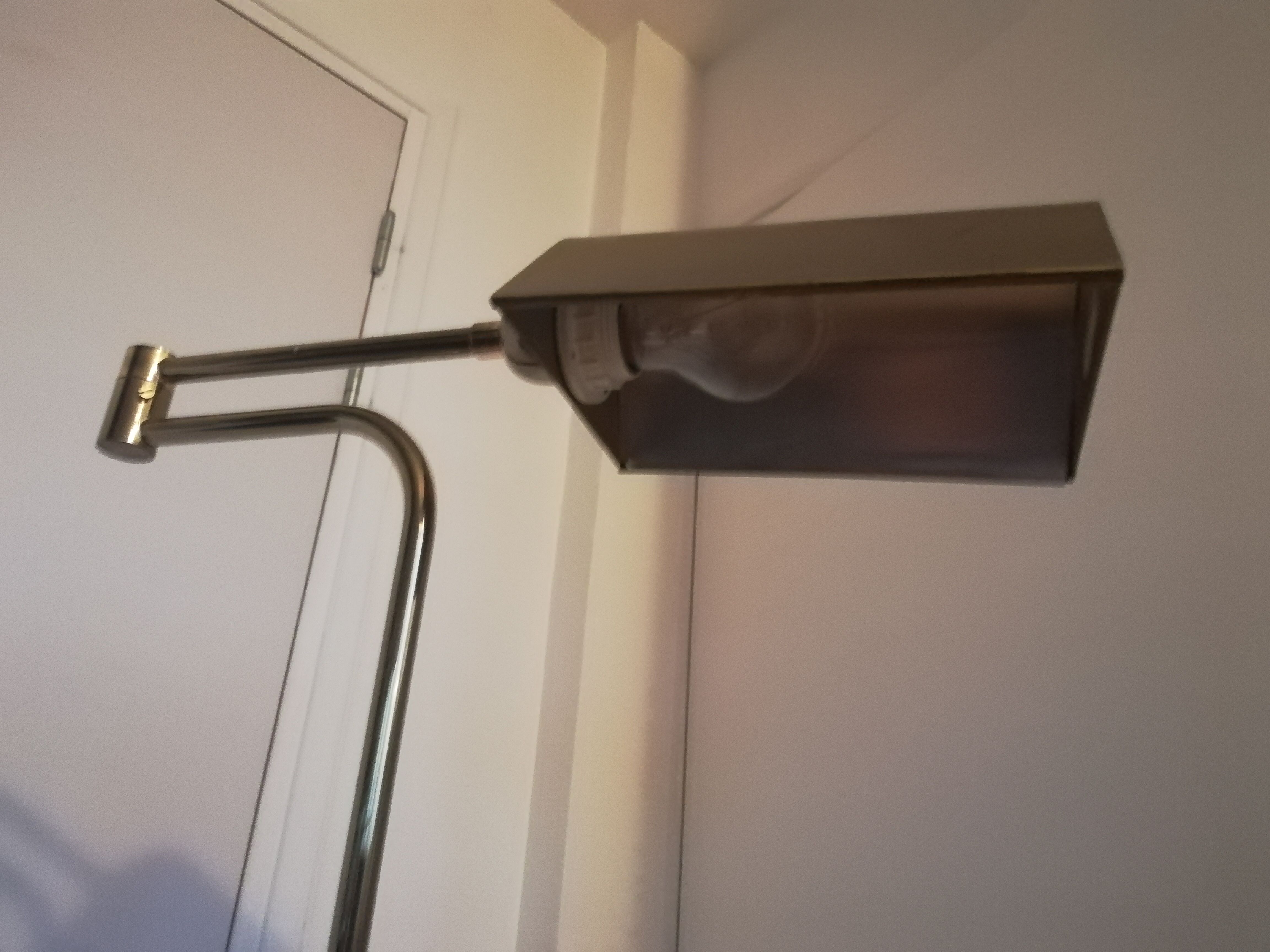 Floor lamp articulated gold metal