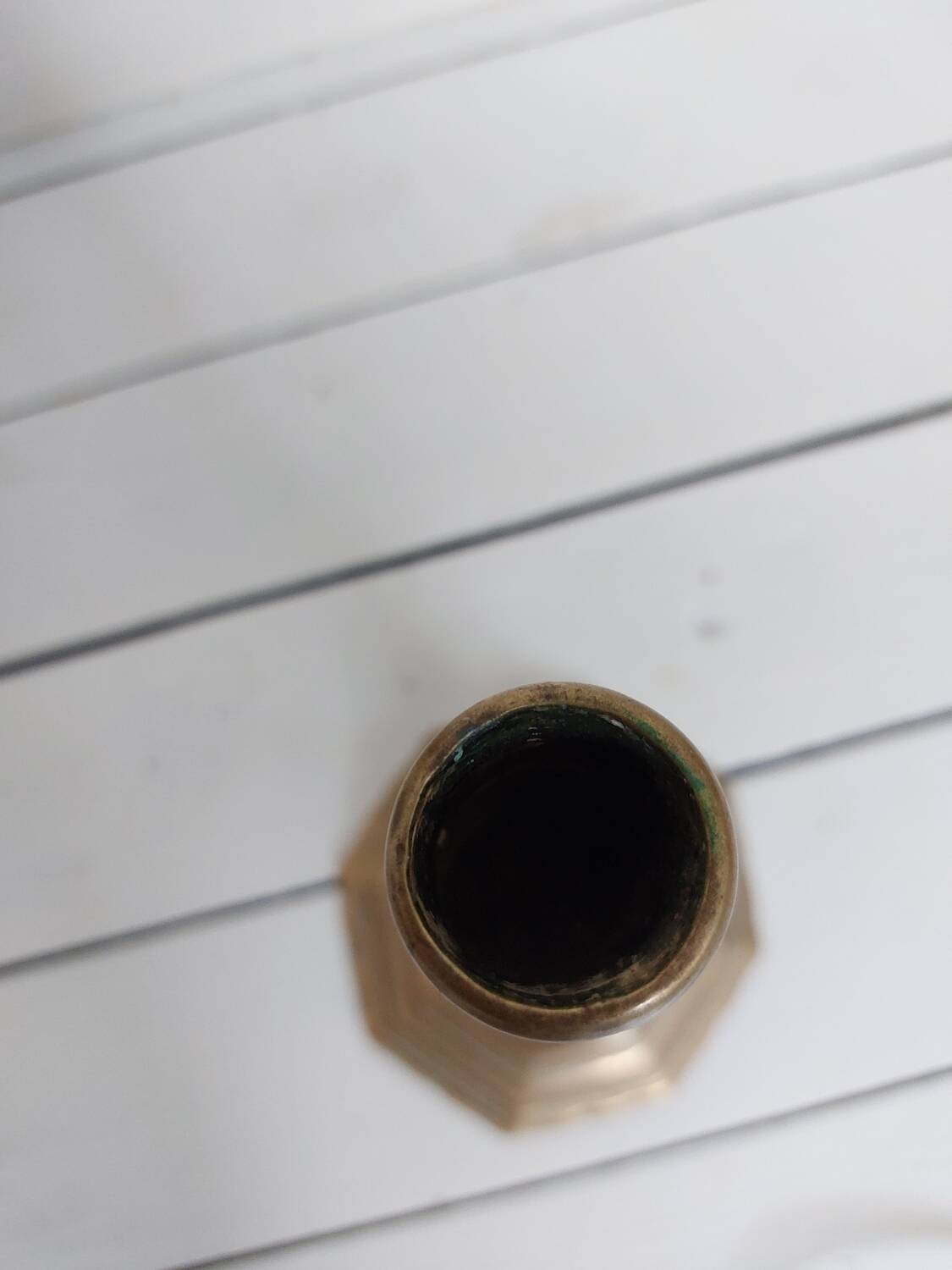 Old brass candle holder