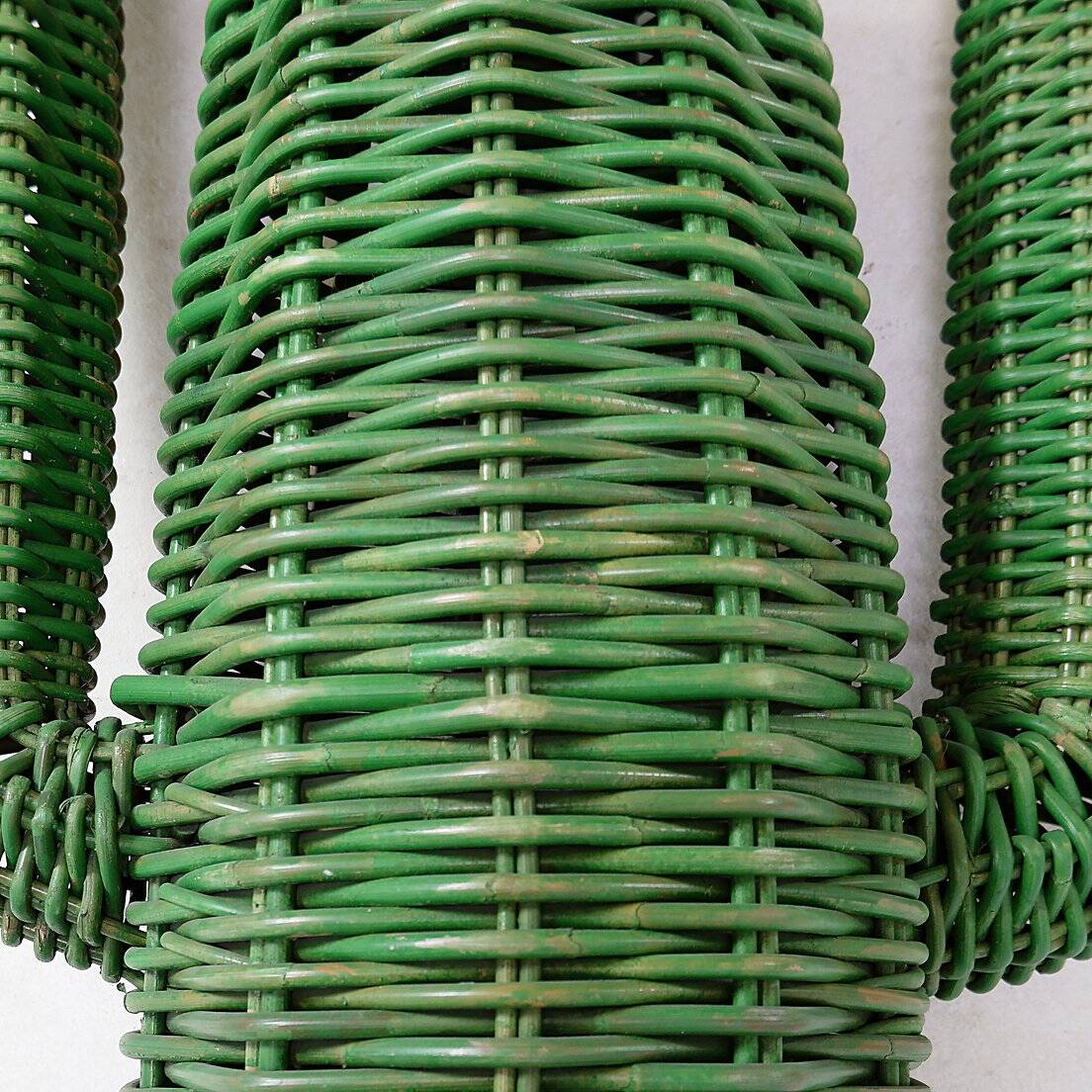 Hand-woven rattan "Saguaro" cactus sculpture 1970 - H:152cm