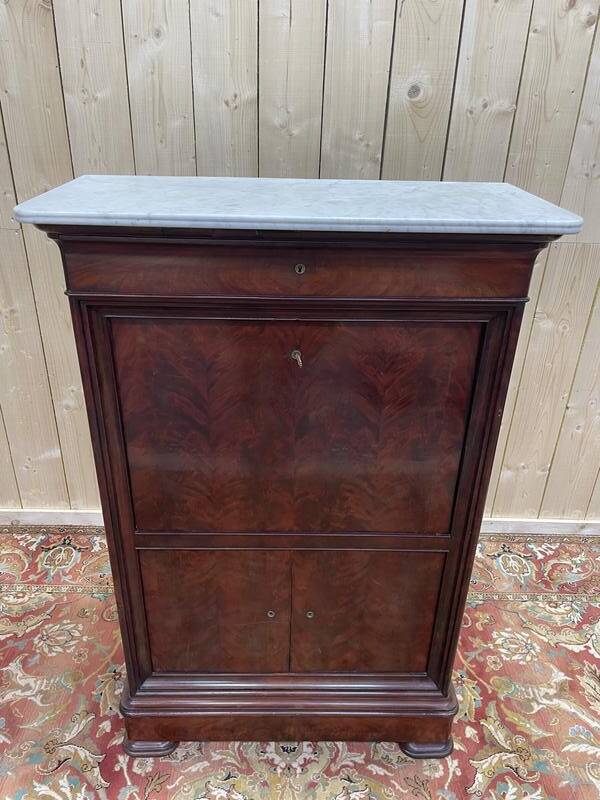 Secrétaire en acajou et placage d'acajou Louis Philippe