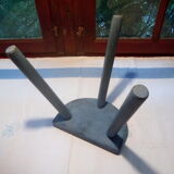 Black blue patina tripod stool