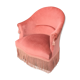 Pink velvet toad armchair