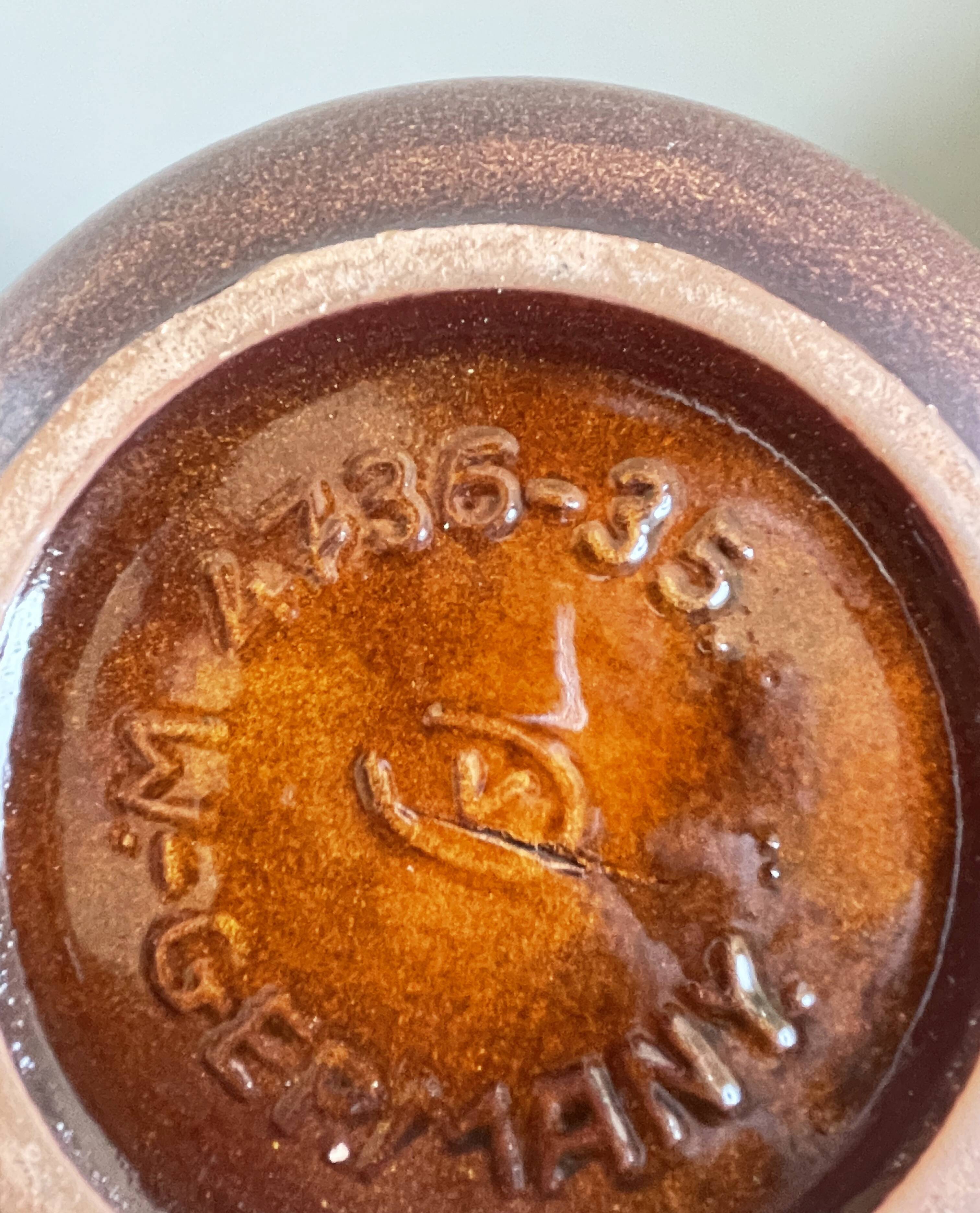 Fritz van Daalen 4736-35 Fat-Lava Vase, Vintage Mid-Century Ceramic Vase from West Germany