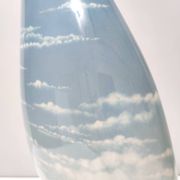 Lacquered and Airbrushed Ceramic Centerpiece /Vase Model Nr 182/2 by Vibi, Italy