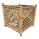 Square pot cover in bamboo