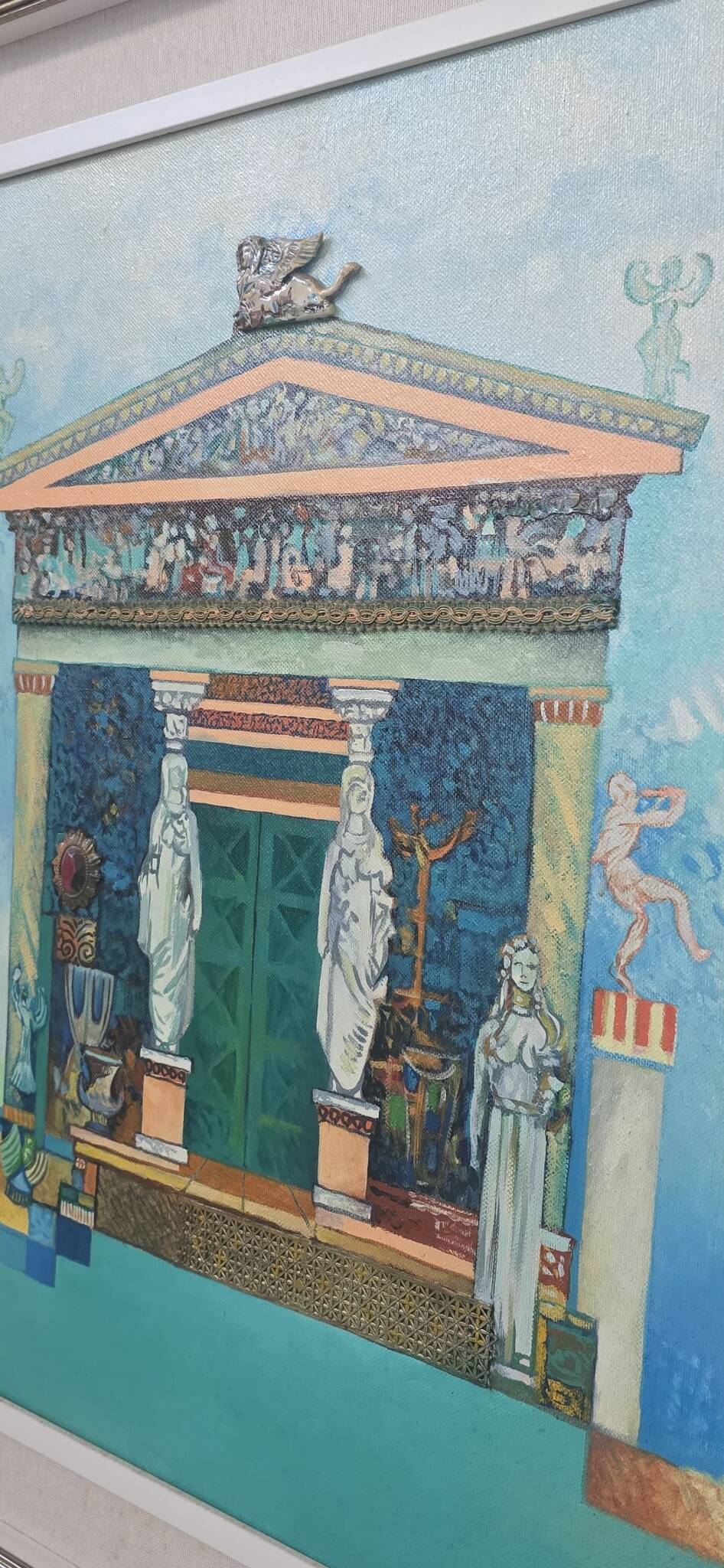 Unico ed Esclusivo Dipinto-Mosaico Materico con Rilievo "Il Tesoro di Sifno