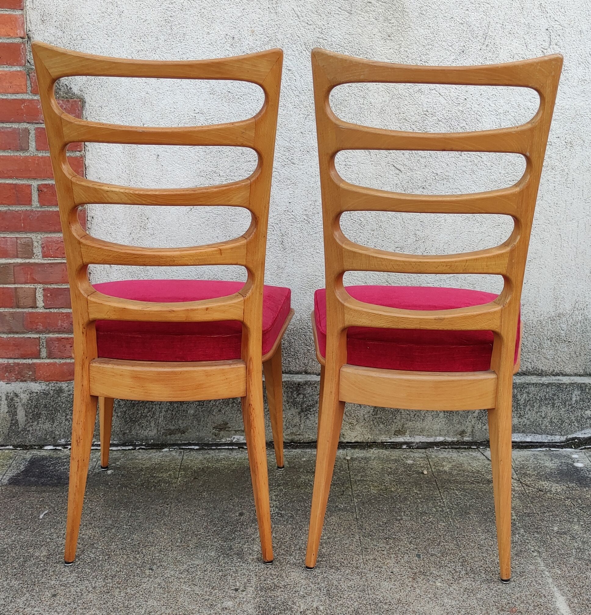 Series of 4 art deco chairs