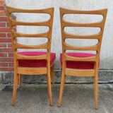 Series of 4 art deco chairs