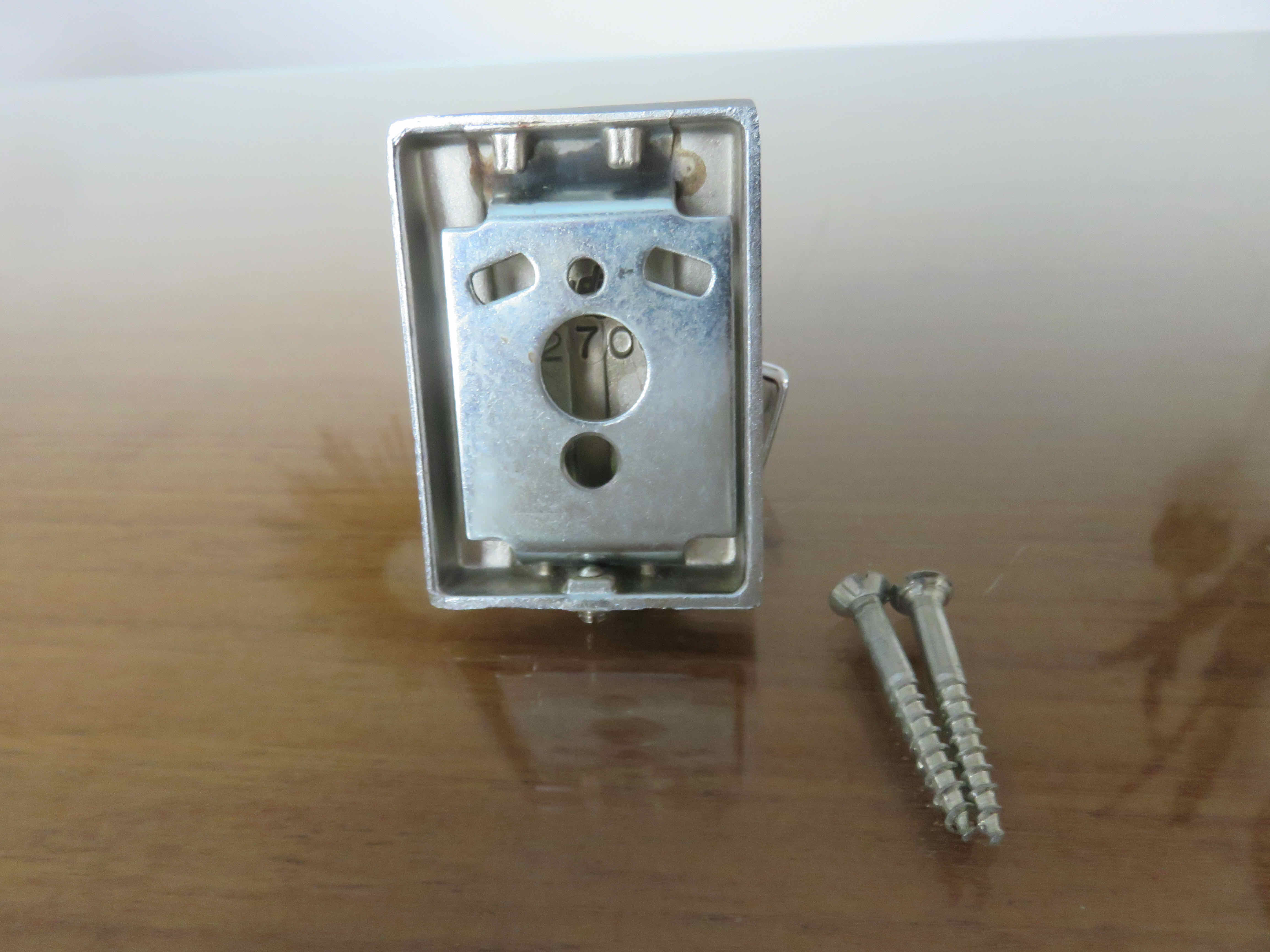 Modernist hook in chromed metal 70s