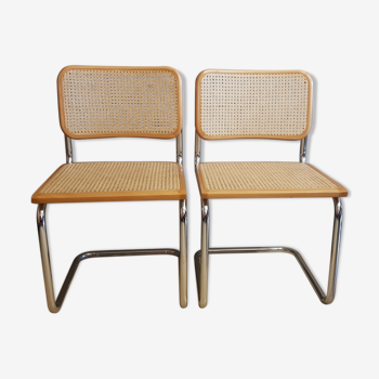 Pair of chairs Marcel Breuer B32 model cesca