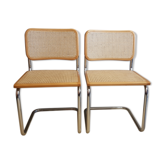 Pair of chairs Marcel Breuer B32 model cesca