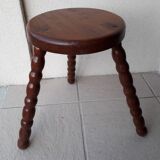 Tabouret tripode bois