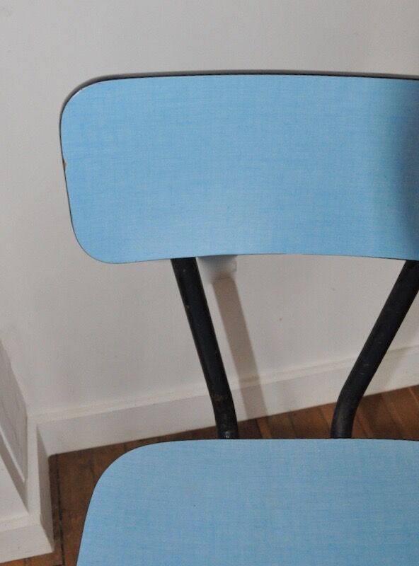 Blue formica chair
