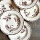 6 HB & Cie brown ironstone soup plates