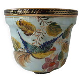 Magnificent Cache Pot Decorations Painted Bird Contour Grainy Relief Gilding Spoiler