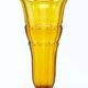 Art Deco vase, honey glass, Val Saint Lambert, Belgium, 1960s