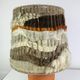 Terracotta globe lamp with a wool shade from the 1960s.