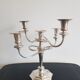 Five-branch chandelier, silvered, silver-plated brass, Italy, 1960s.