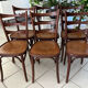 Set of 6 vintage bistro chairs from the 1960s.