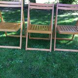 Series of 3 folding chairs